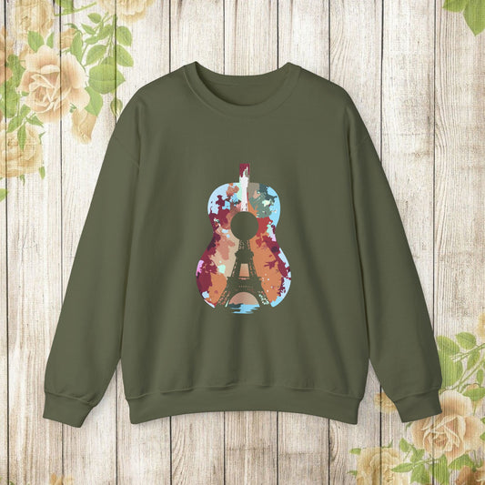 Paris Tower Guitar Sweatshirt